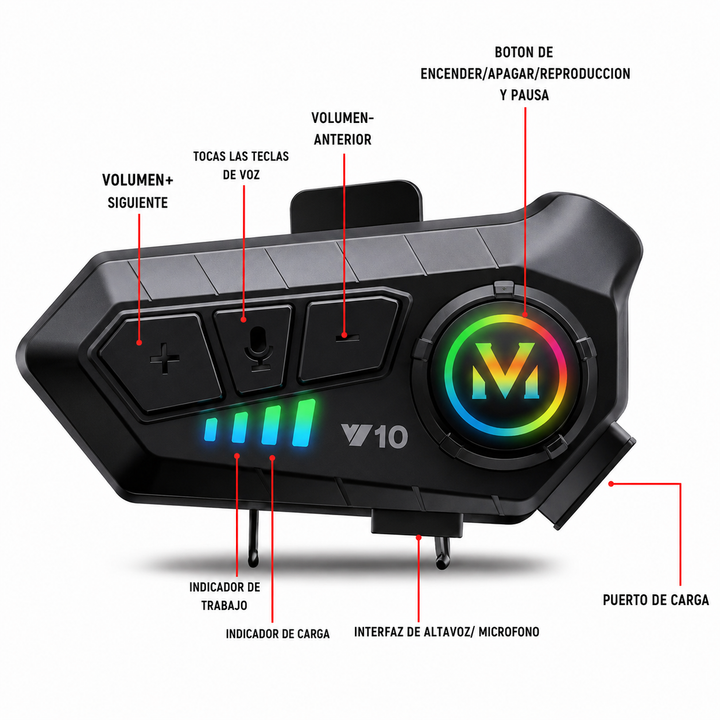 A468  Intercomunicador Moto V10 X1